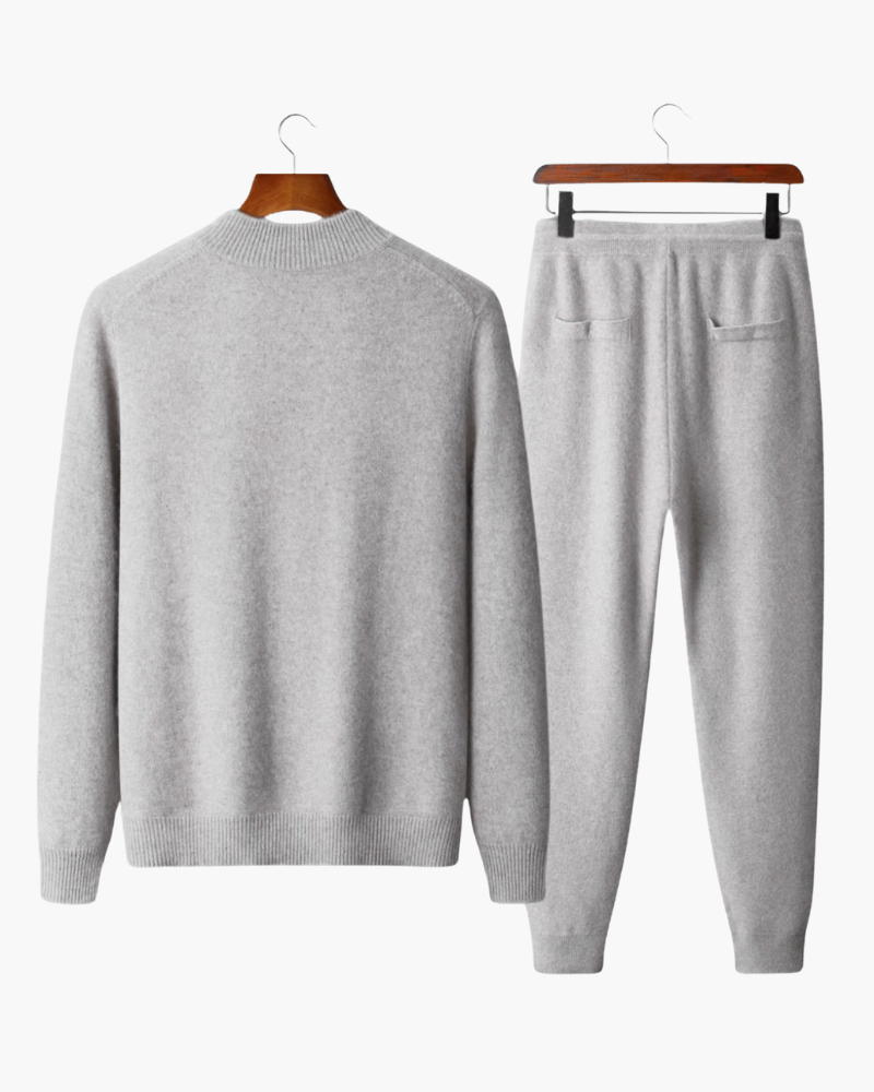 PURE EXTRA-FINE MERINO WOOL LUZZO SET - LIGHT GRAY