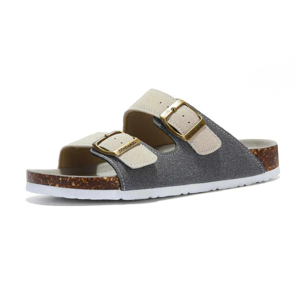 Capri Sandal - gray & cream