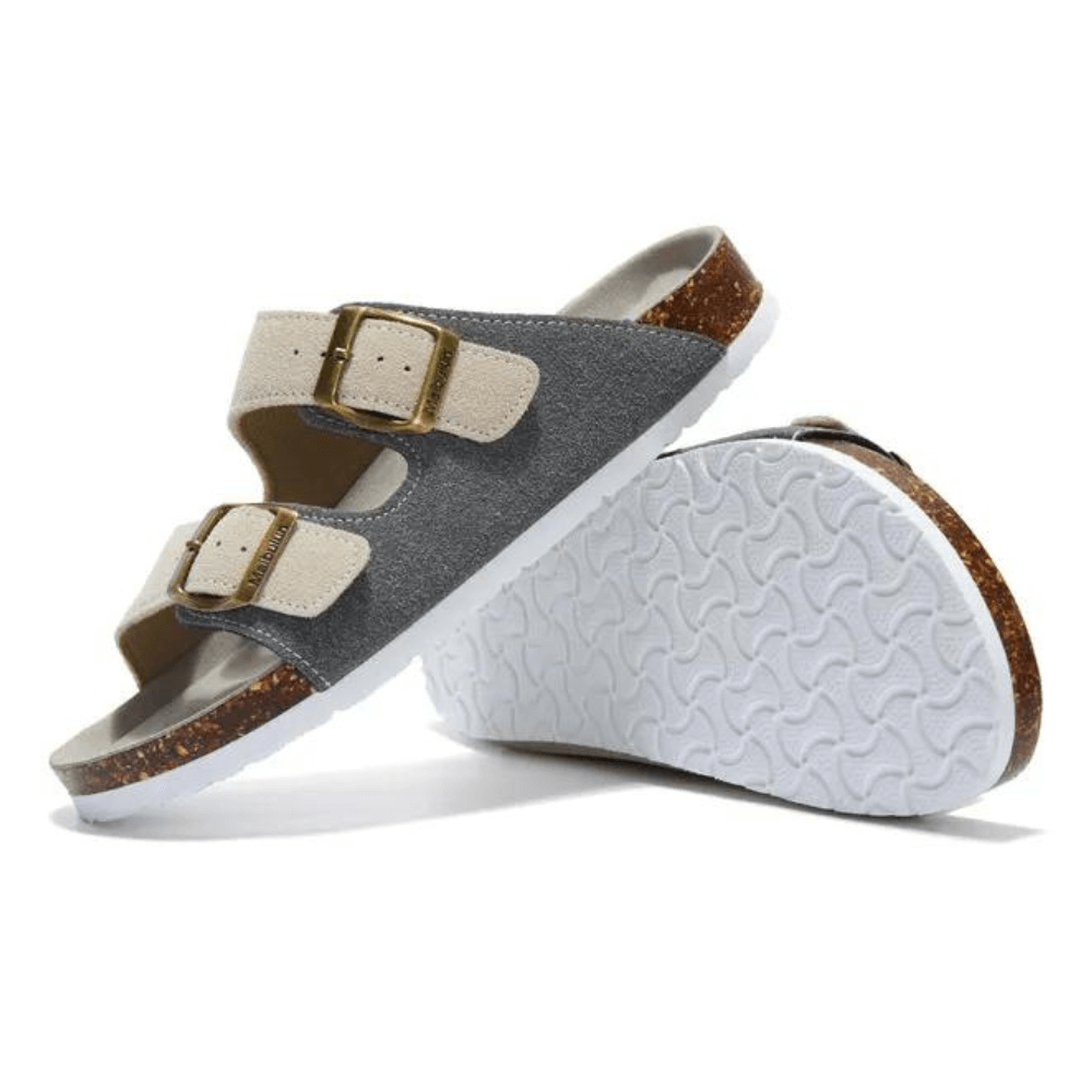 Capri Sandal - gray & cream