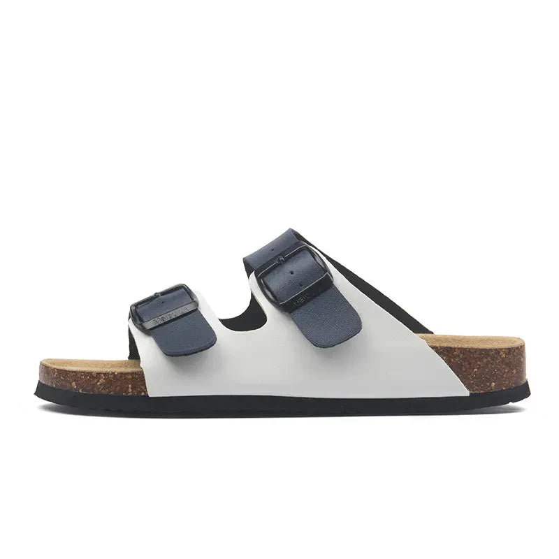 Capri Sandal - Blue & white