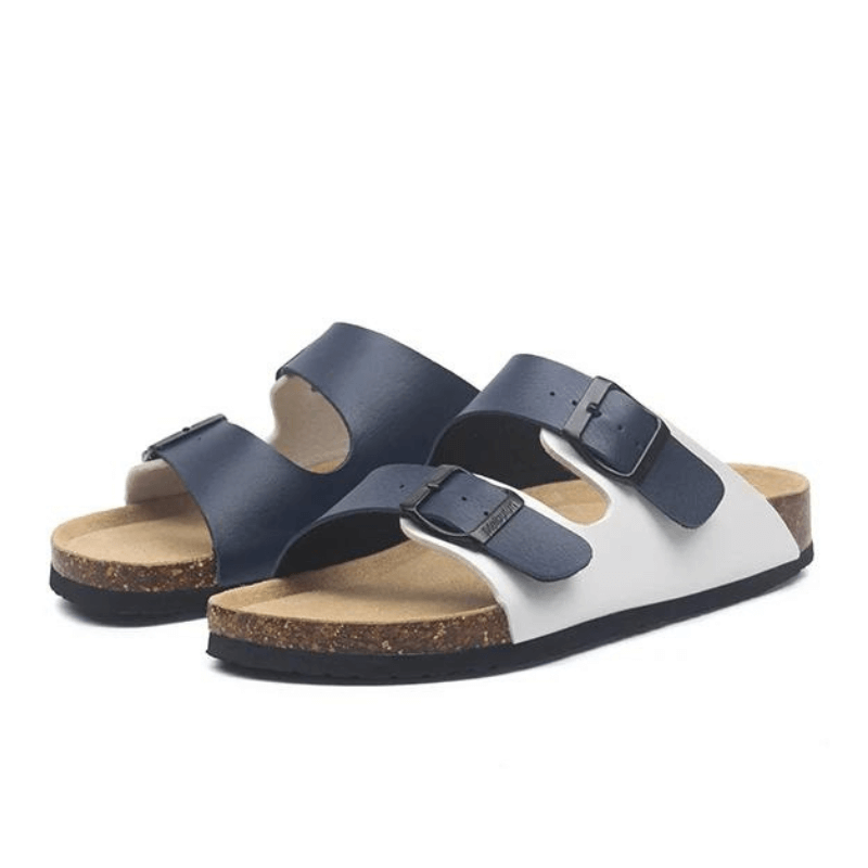 Capri Sandal - Blue & white