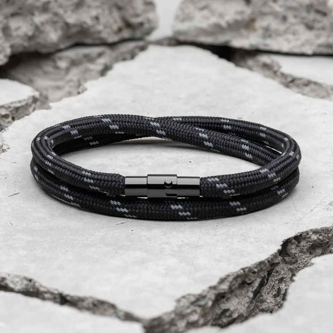 Black Minimalist Rope Bracelet