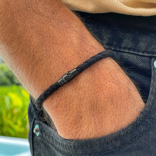 Black Minimalist Rope Bracelet