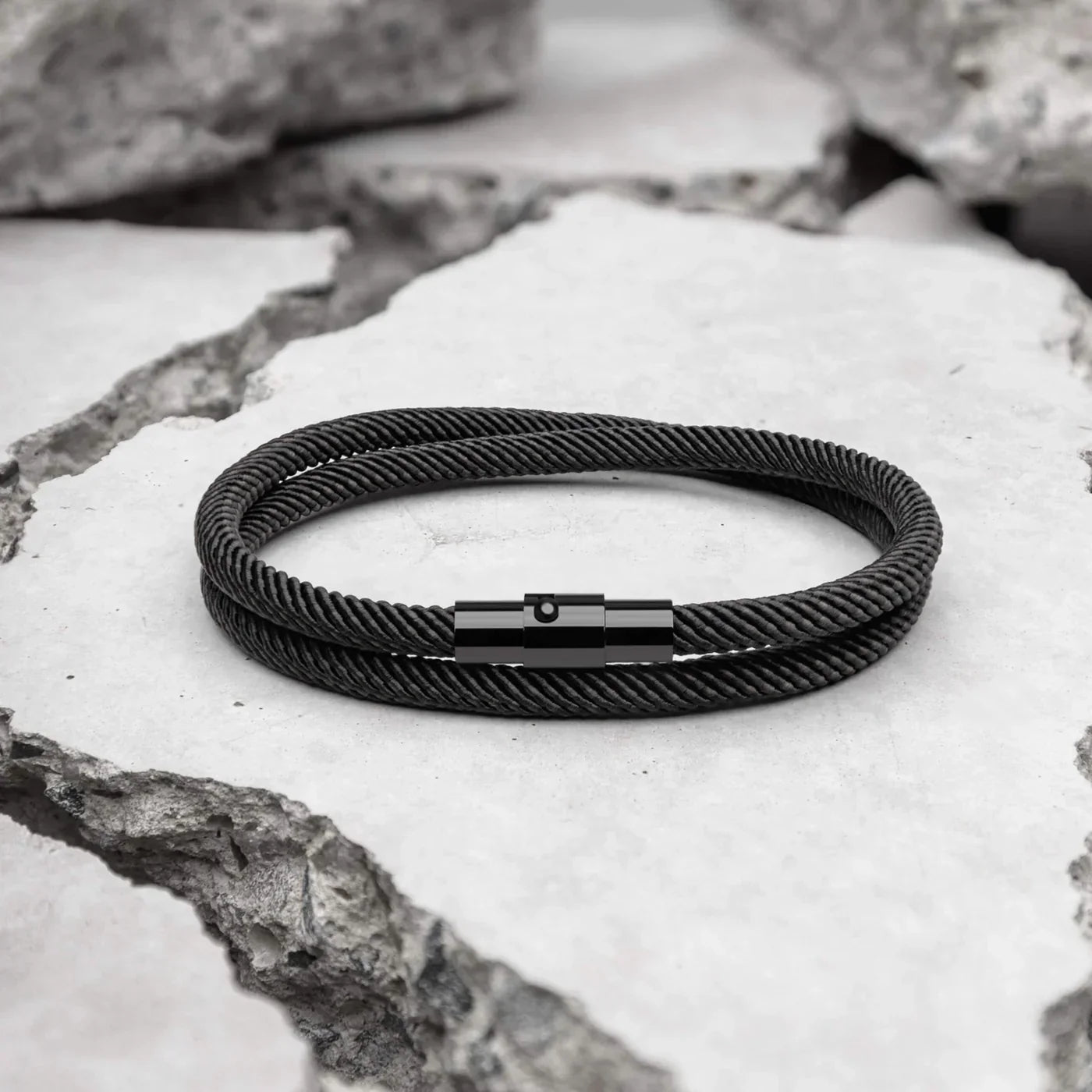 Black Minimalist Rope Bracelet