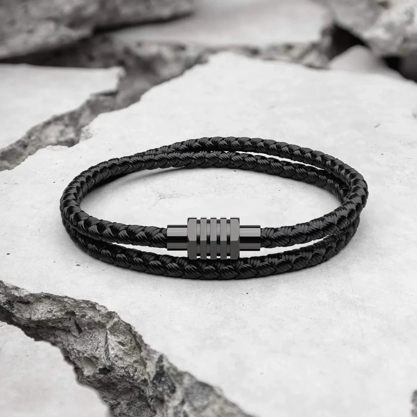 Black Minimalist Rope Bracelet